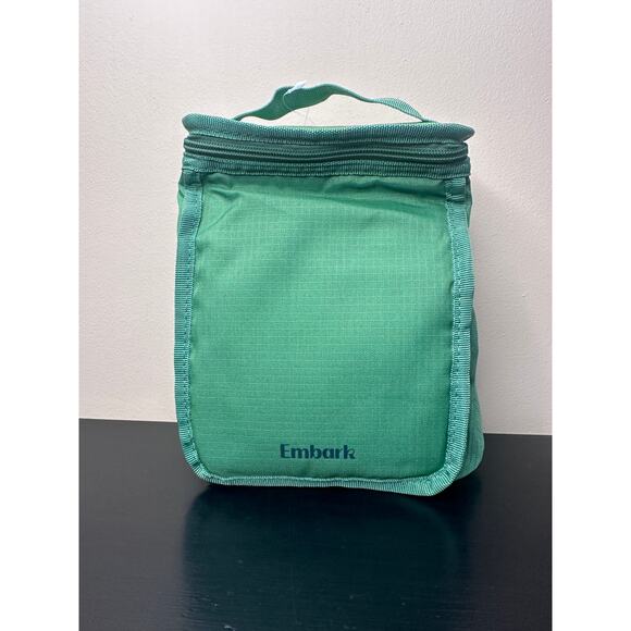 Embark Green Upright Zipper Close Lunch Bag New - Picture 3 of 12